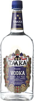 Taaka Blue Vodka Liter Bar Top