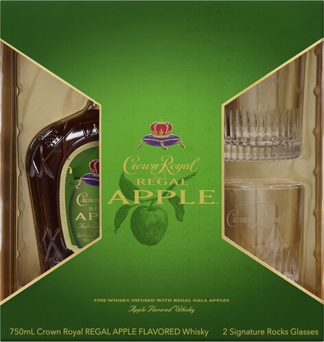 Crown Royal Apple With Rock Glasses Gift Set